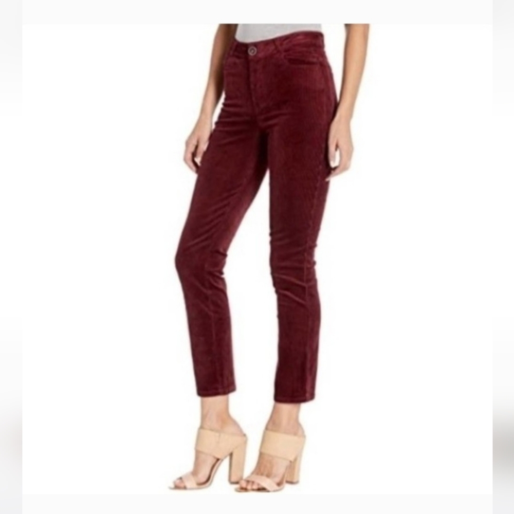 Anthropologie PAIGE Women's Rich Burgundy Ankle Pants